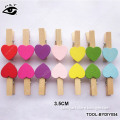 Mini Heart Love wooden craft clips For Photo Wall Papers Party DIY tools